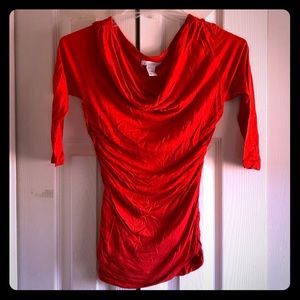 SALE!! 5/$20 - Orange drape neck blouse